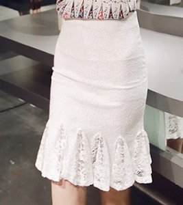 Chân váy YC35 : Váy ren hoa xòe đuôi cá